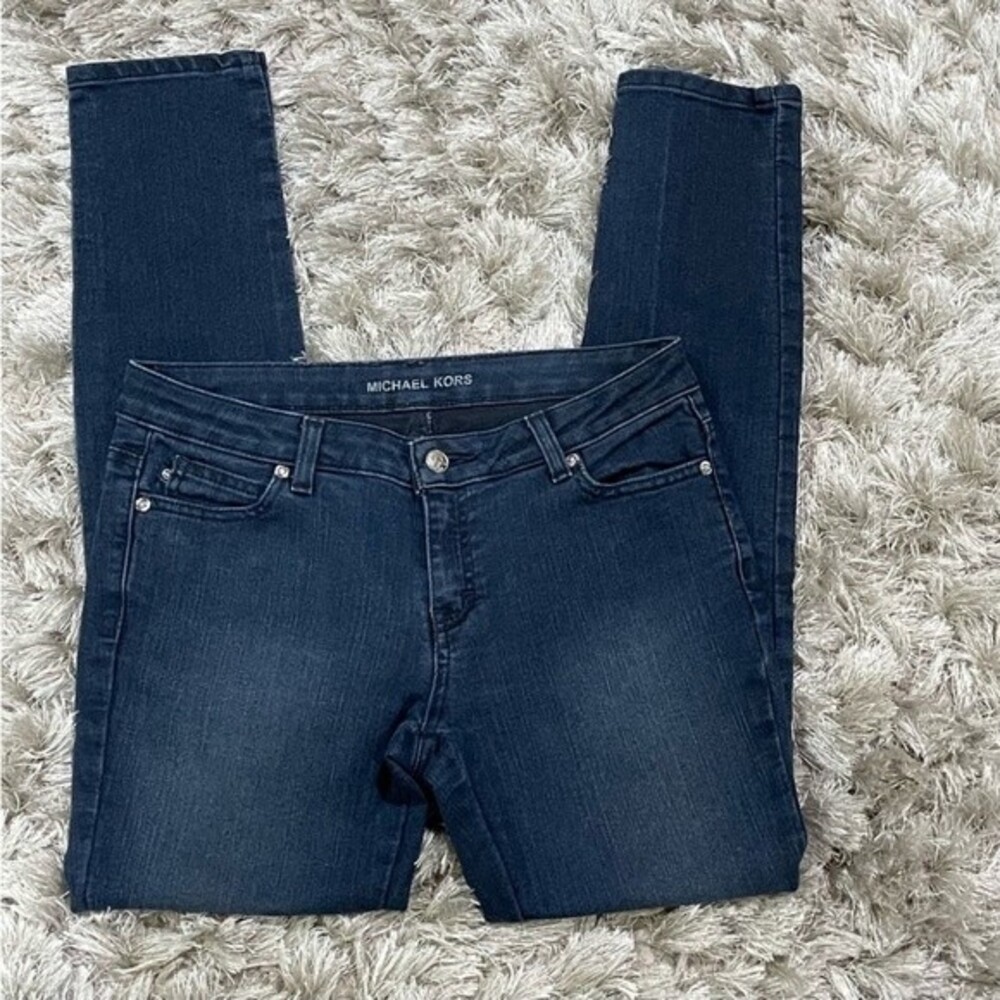 Michael Kors Stretch Denim Mid Rise Slim Fit Skinny Jeans 4
